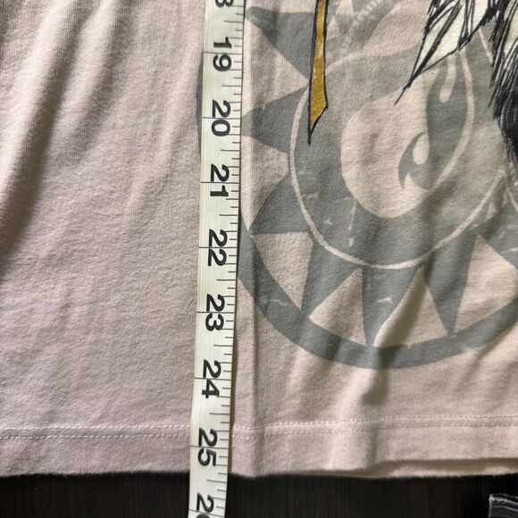 Konquest Shirt Mens Medium Skull Metallic Feather Warrior Tee Tshirt Y2K Grunge - Picture 10 of 11